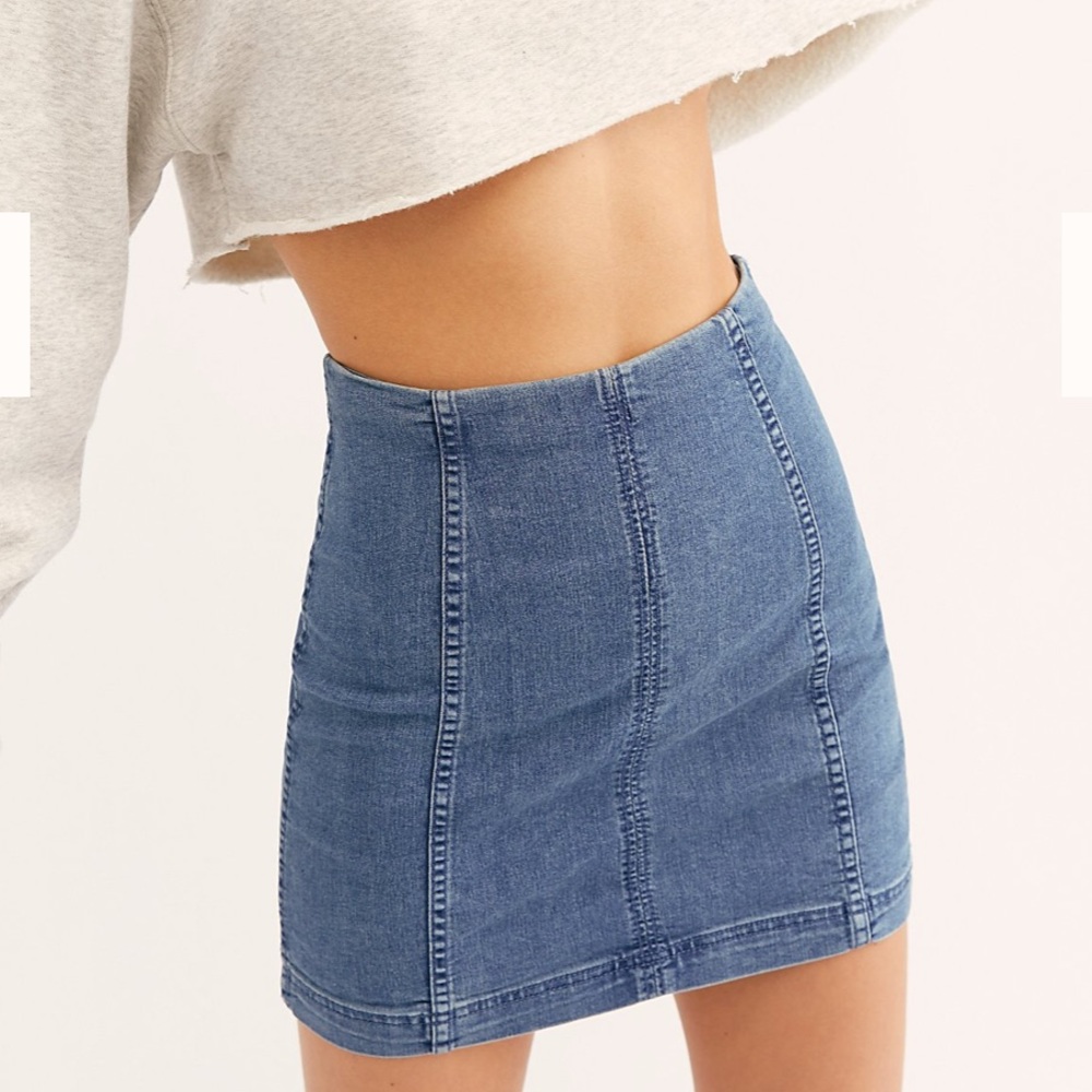 Free people jean skirt
